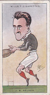 Rugby Internationals 1929 - 24 GP Nelson, Glasgow Academicals & Scotland - Wills Cigarette Card - Sport - Wills