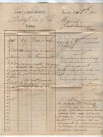 VP19.467 - 1866 - Lettre / Bordereau - Banque & Recouvrements LACAY Père & Fils à TARBES Pour DAX - Bank & Versicherung