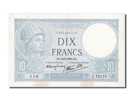 Billet, France, 10 Francs, 10 F 1916-1942 ''Minerve'', 1939, 1939-09-07, SUP - 10 F 1916-1942 ''Minerve''