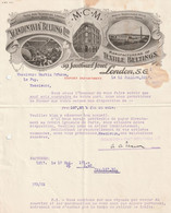 Royaume Uni Lettre Illustrée 15/7/1917 MCM Scandinavia Belting Textile LONDON - Tache - Royaume-Uni