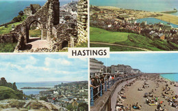 Hasting The Castel Old Town And Finisch Fleet The Beach From The Castel ; Exp De Brighton En 1972 - Hastings