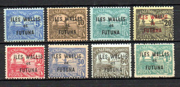 Col24  Colonies Wallis Et Futuna Taxe  N° 1 à 8 Neuf X MH Cote 20,00€ - Timbres-taxe