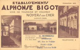 CPA 41 NOYERS SUR CHER ETABLISSEMENT ALPHONSE BIGOT VINS DE TOURAINE VOUVRAY - Autres & Non Classés