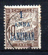 Col24  Colonies Zanzibar  Taxe N° 2 Oblitéré Cote 15,00€ - Used Stamps