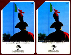 G 374/375 C&C 2403/2404 2 SCHEDE TELEFONICHE USATE CARABINIERI BUONA QUALITA' - [3] Errores & Variedades