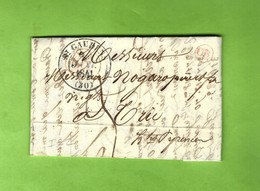 1841 LETTRE  Duran à Miramont Par Gaudens  Pour Nogaro Trie Sur Baïse Hautes Pyrénées - 1801-1848: Précurseurs XIX