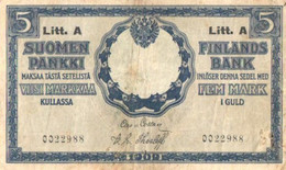 Finland 5 Markkaa 1909, Litt. A - Finlandia