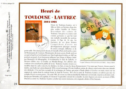 DOCUMENT FDC 2001 PEINTURE DE TOULOUSE-LAUTREC - 2000-2009