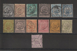 Tunisie 1888-93 Série 9-21, 13 Val Oblit Used - Usati