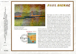 DOCUMENT FDC 2003 PEINTURE DE PAUL SIGNAC - 2000-2009