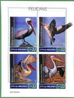 A2205 - MALDIVES - ERROR: MISPERF, Miniature Sheet - 2019, Pelicans, Birds - Pélicans
