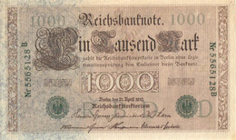 Germany:1000 Mark 1910, Green Serial Number - 1.000 Mark