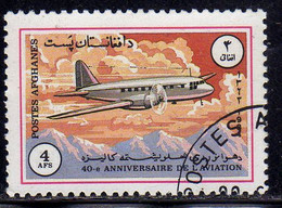 AFGHANISTAN AFGANISTAN AFGHAN POST 1984 SOVIET CIVIL AIRCRAFT NATIONAL AVIATION 40th ANNIVERSARY 4af USED USATO OBLITER - Afghanistan
