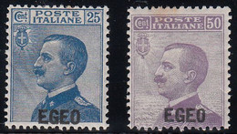 COLONIE ITALIENNE - EGEE - N° 1/2* - 1912 - VICTOR-EMMANUEL III. (cote 60€). - Egée