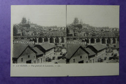 La Suisse Stereo View Lausanne. Moteurs A Gas  Petrol Electricite & Brasserie Beauregarde  Carte Stereoscope Stereo - Stereoscope Cards