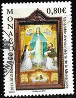 MONACO  -  TIMBRE N° 2872  -  MOSAIQUE FACADE DE LA VIERGE DE LA MESERICORDE    -  OBLITERE   - 2013 - Used Stamps