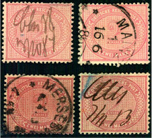 1872, 2 RM Lilapurpur, 3 Gestempelte Stücke Sowie 2 - Mal Federzug. He Tief Geproft Zenker BPP - Covers