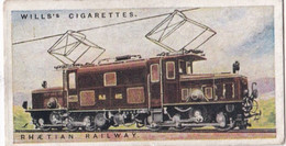 Railway Engines 1924 -  43 Rheatian  Railway   - Wills Cigarette Card - Trains - Wills