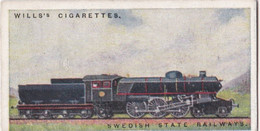 Railway Engines 1924 -  49 Sweden State  Railway   - Wills Cigarette Card - Trains - Wills