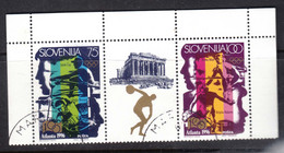 Slovenia 1996 Olympic Games Mi#151-152 Used Strip - Slovénie