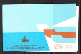 Spain 1987 Discovering USA Mi#2799-1804 MH 5 Carnet Booklet - Ongebruikt