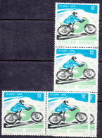 Gabon 1976 Motocycle 5x Mi#599 Mint Never Hinged - Gabun (1960-...)