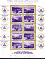 USA 1964 Stamp Show Vignettes Sheet - Autres & Non Classés