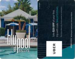 Blu Pool At Bally's - 3284- Hotelkarte, Hotel Key Card, Roomkey - Cartes D'hotel