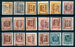 BELGIE - TYPO-PRECANCELS - Selectie 521 - Zonder Gom/sans Gomme - Typo Precancels 1922-31 (Houyoux)