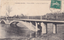 02 Vic Sur Aisne. Inondation De 1910. Le Pont De Chemin De Fer - Vic Sur Aisne