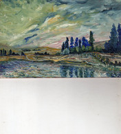 Petite Peinture à L'Huile Sur Bois Contreplaqué - Avant L'Orage  -  Signée De Lise - - Huiles