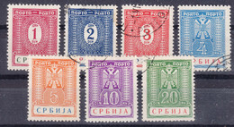 Germany Occupation Of Serbia - Serbien 1942 Porto Mi#9-15 Used - Besetzungen 1938-45