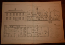 Plan De L'Usine Construite Pour La Corporation Des Bijoutiers De Paris.1867. - Autres Plans