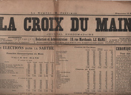 LA CROIX DU MAINE 23 04 1902 - ELECTIONS - SERICICULTURE VERS A SOIE - ANARCHISTE BOIS DE VINCENNES - BELFORT - BREST - General Issues