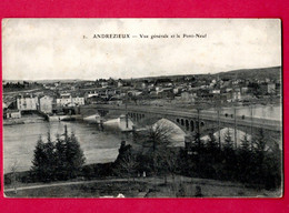 42 Loire, ANDREZIEUX, Vue Générale Et Le Pont Neuf, 1913, (Cochet) - Andrézieux-Bouthéon