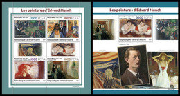 CENTRAL AFRICA 2021 - Edvard Munch, M/S + S/S. Official Issue [CA210818] - Moderni