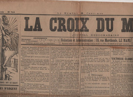 LA CROIX DU MAINE 27 05 1906 - ELECTIONS - VILLERUPT / COURRIERES - ATHEISME - BETAIL - NANCY - GREVES - VOIRON ... - General Issues