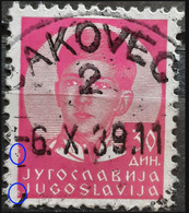 KING PETER II-30 D-POSTMARK ČAKOVEC-ERROR-CROATIA-YUGOSLAVIA-1935 - Non Dentellati, Prove E Varietà