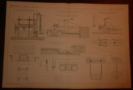 Plan De Transport Et Immersion Des Blocs De Béton Artificiels.1867. - Other Plans