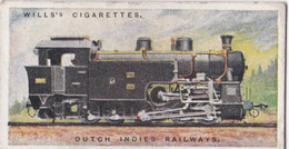 Railway Engines 1924 -  33 Dutch Indies  Railways   - Wills Cigarette Card - Trains - Wills