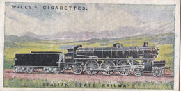 Railway Engines 1924 -  40 Italian State  Railways   - Wills Cigarette Card - Trains - Wills