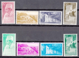 Spain Colonies, Morocco 1956 Mi#1-8 Mint Hinged - Spaans-Marokko