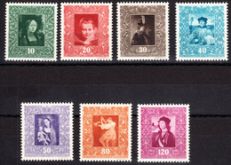 Liechtenstein 1949 Mint Mounted, Sc# ,SG ,Yt 232-236,238,240 - Unused Stamps