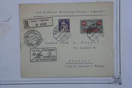 O 24 SUISSE  BELLE LETTRE 1926 SCHWEIZER AFRIKAFLUG+ZURICH NAPOLI POUR MEILHAN FRANCE+PAS COURANT ++ + AFFRANC. PLAISANT - Sonstige & Ohne Zuordnung