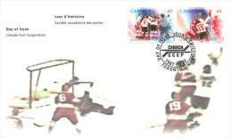 1997  First Canada - USSR Hockey Series  25th Anniversary Sc 1659-60   Se-tenant Pair - 1991-2000