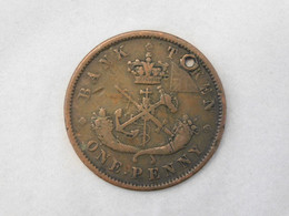 Bank Token 1852 OF UPPER CANADA ONE PENNY - Firma's