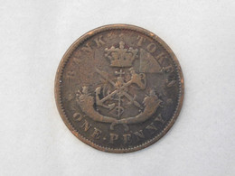 Bank Token 1850 OF UPPER CANADA ONE PENNY - Profesionales / De Sociedad