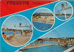 CARTOLINA  FREGENE,FIUMICINO,ROMA,LAZIO,STABILIMENTO BALNEARE RISTORANTE BAR "S.MARCO",MARE,ESTATE,VIAGGIATA - Fiumicino