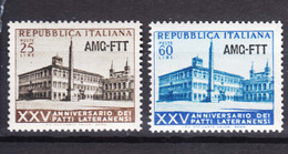 Italy Trieste Zone A AMG-FTT 1954 Sassone#194-195 Mint Hinged - Nuevos