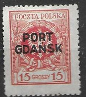 Poland Port Gdansk Mint Hinged * 1925 (200 Euros) - Ocupaciones